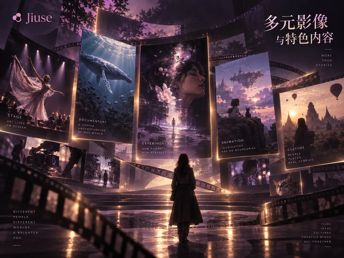 水面映出建筑与天空倒影